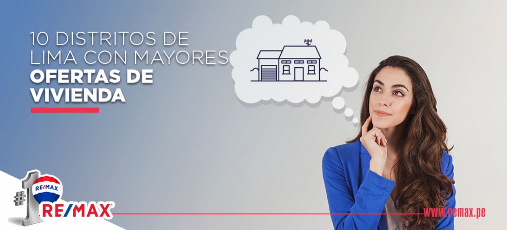¿Cuáles son los 10 distritos de Lima con mayor oferta de viviendas?
