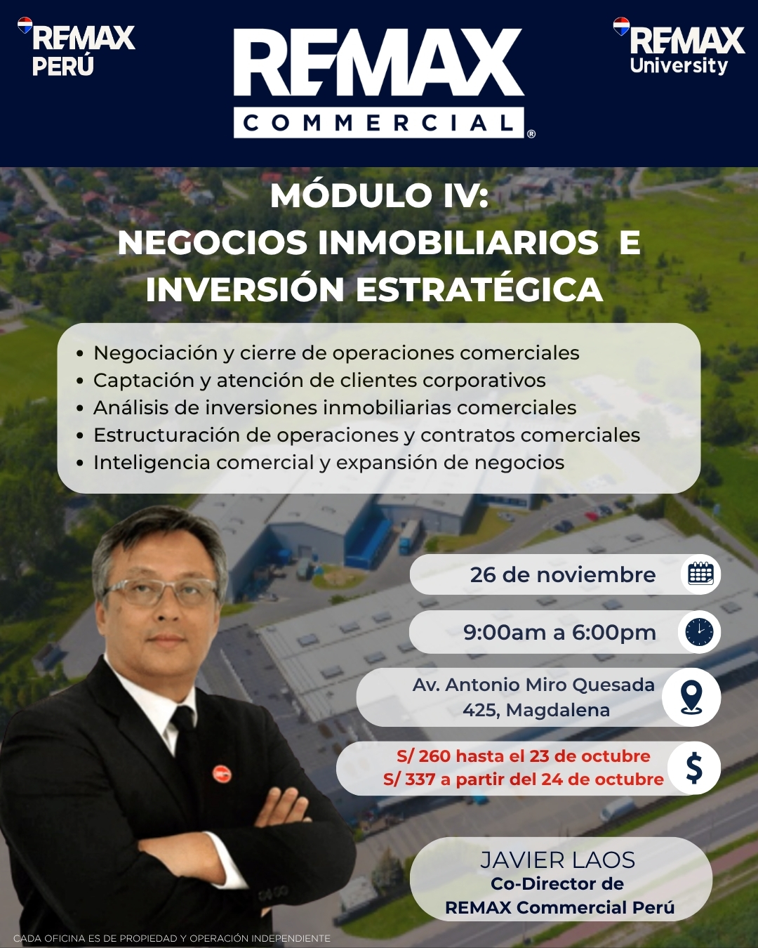 flyers Certificación Commercial